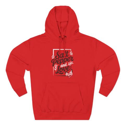 Fleece Hoodie Rory Rooster Salt Pepper Love Design