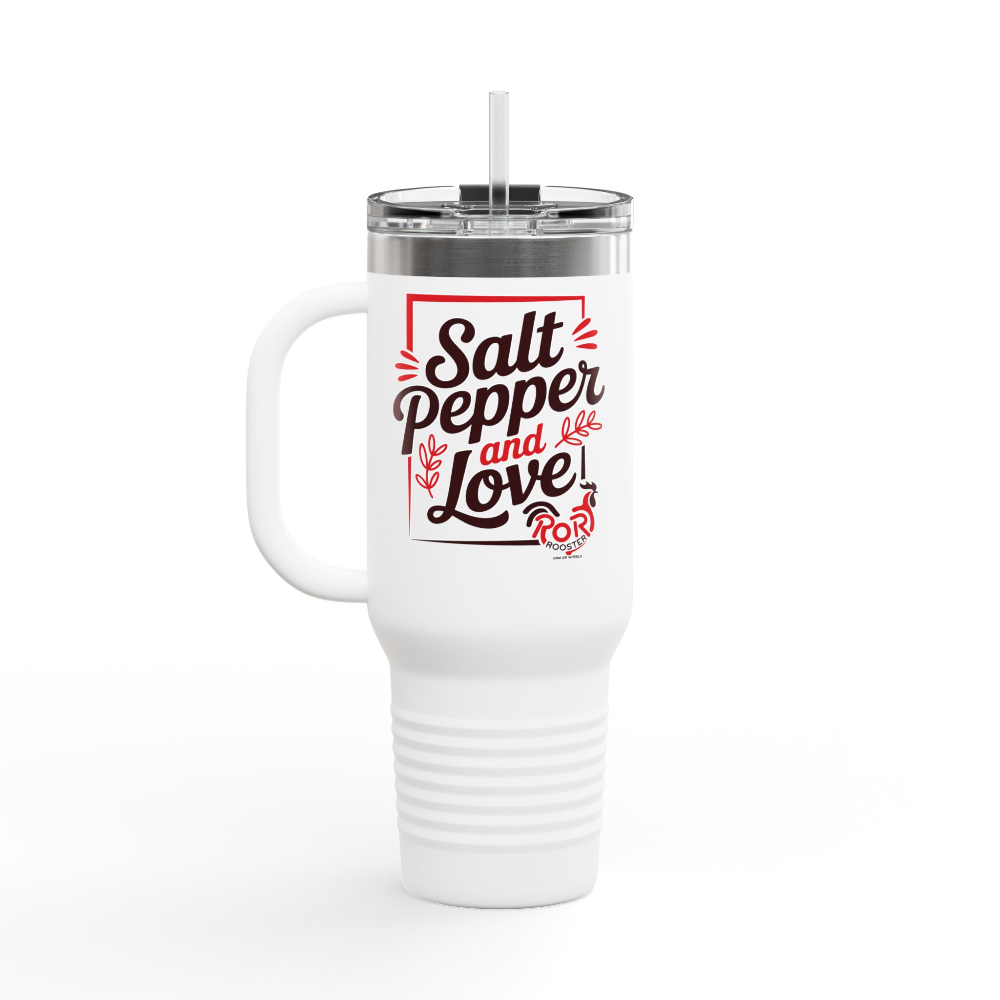 Insulated Travel Mug - Salt Pepper and Love Design 40oz - Image 2