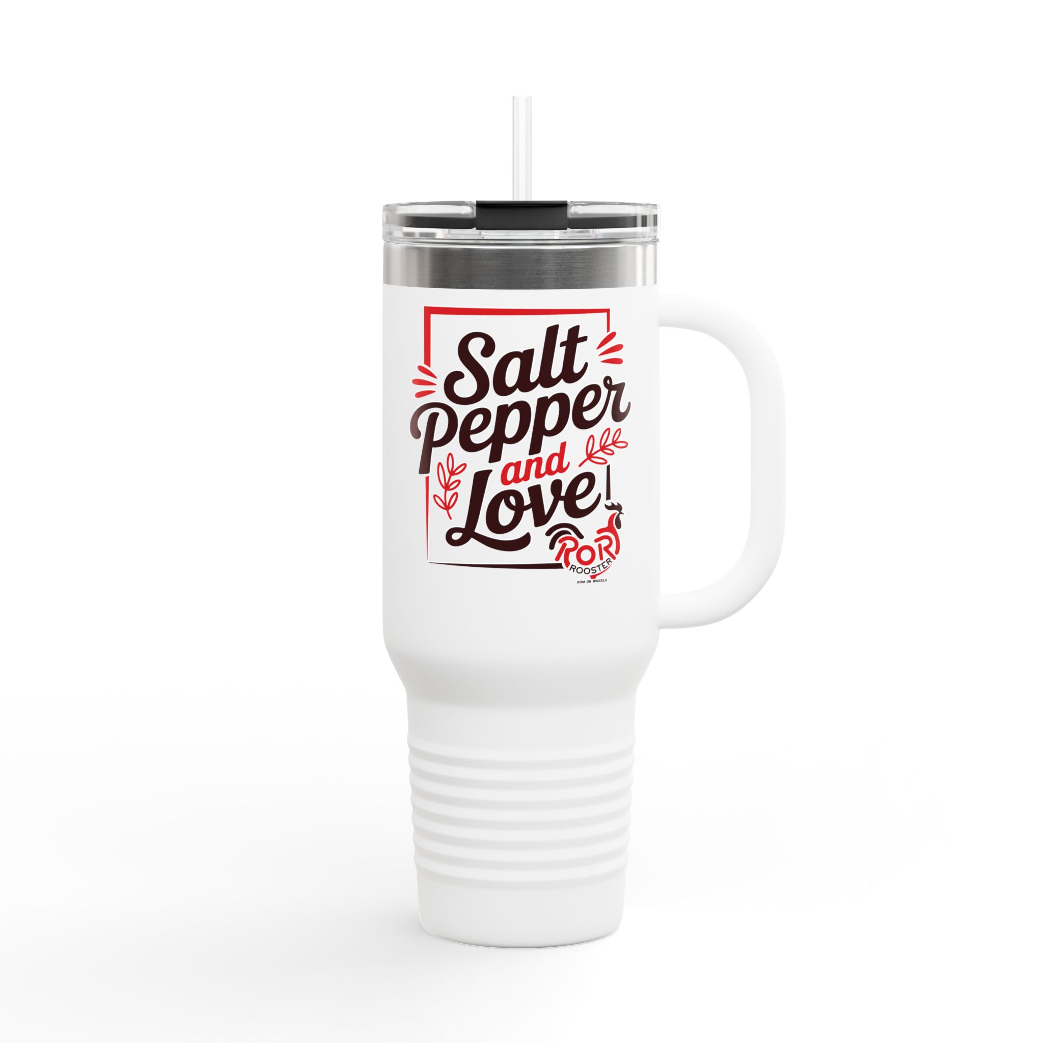 Insulated Travel Mug - Salt Pepper and Love Design 40oz